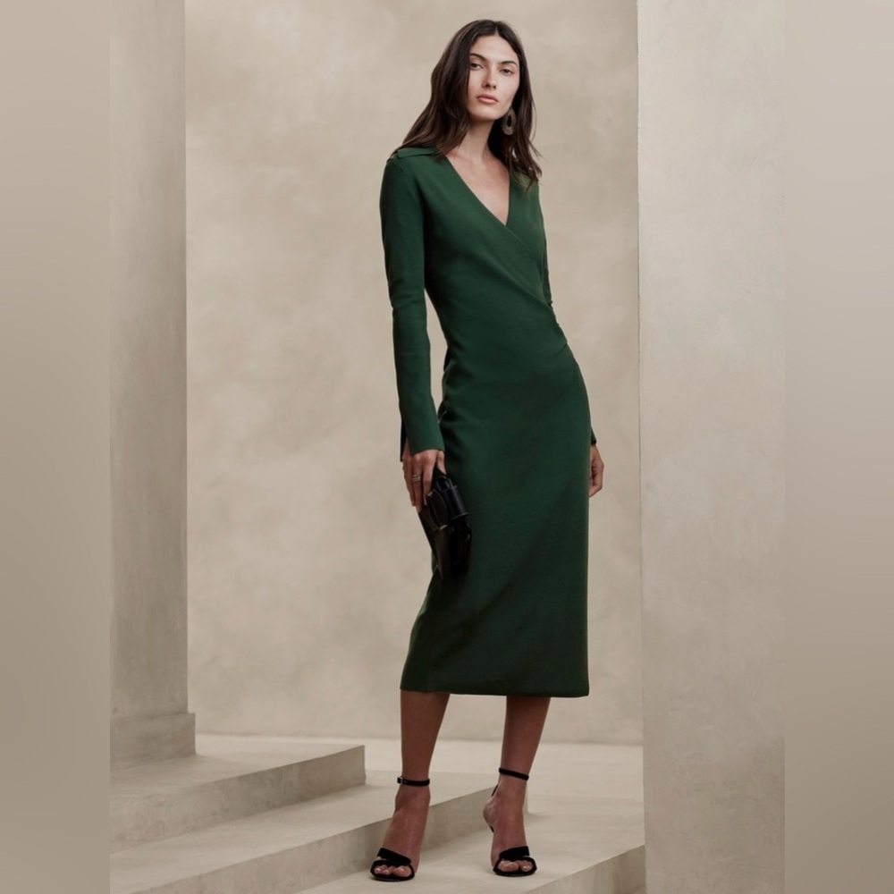 Banana Republic Ghita Polo Wrap Sweater Dress
